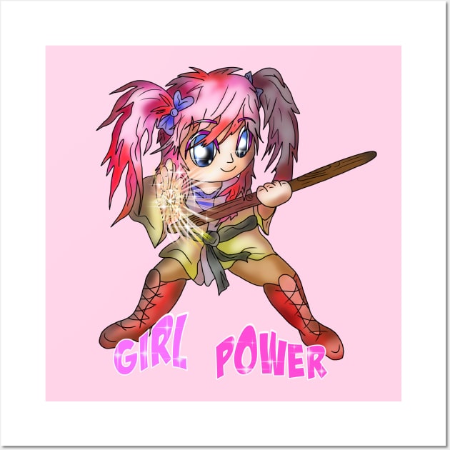 girl power elf fighter Wall Art by cuisinecat